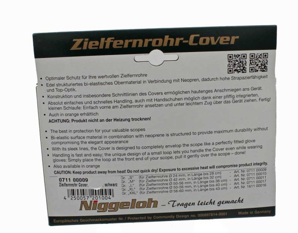 Niggeloh Zielfernrohr Cover Neopren M bis D 42 mm